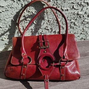 Elegant Red Leather Women's Bag